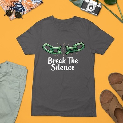 Break The Silence T-Shirt Bewusstsein Unterstützung Motivation Rede Geschenk