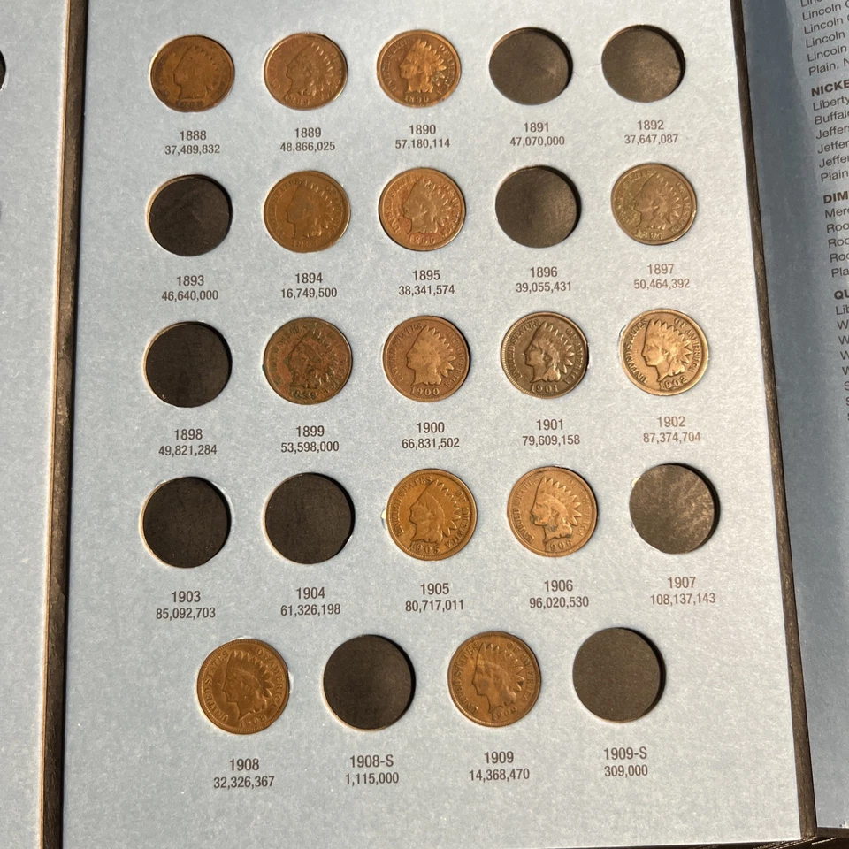 Indian Head Cents Book with 20 Coins Including Flying Eagle. Good Shape See Pics - Image 4 of 4