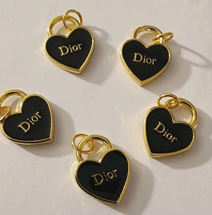 Lot of 5pcs Dior Vintage Buttons and Zipper Pulls  Metal 15mm  - Image 2 of 3