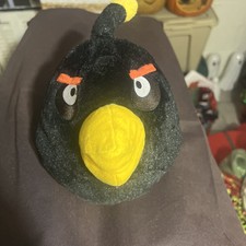 Commonwealth Angry Birds Black Bird Bomb 7  Plush Toy 2010 Collectible NO SOUND