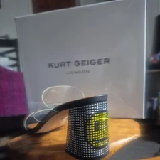 Kurt Geiger London Women's Party Smiley Face Block Black Heel