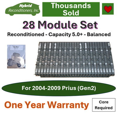 2004-2009 Prius Hybrid Battery 28-Module Set: Reconditioned & Balanced:1-Yr WNTY