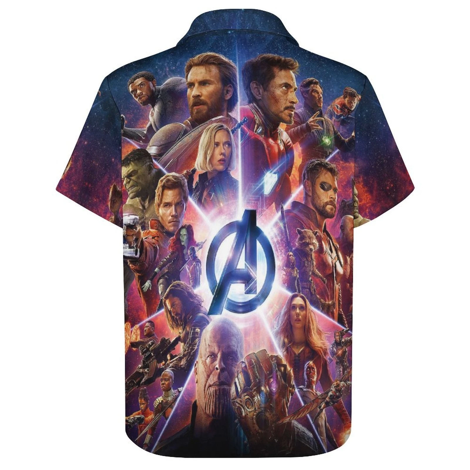 Disney Marvel Avengers A Logo Aloha Hawaiian Shirt