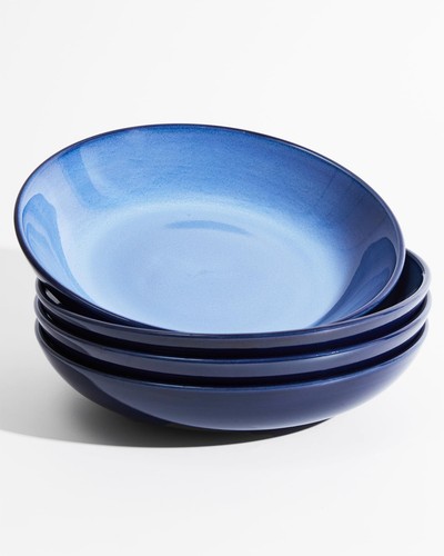 Ceramic Pasta Bowl Set of 4, 32 Oz Large Salad Bowls for Serving, Microwave &...