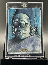 Topps Star Wars Smugglers Outpost Gold Foil Sketch Card by Steve Alce