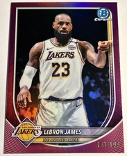 2025-26 Bowman Chrome LEBRON JAMES Lakers Fuchsia Pink Refractor 181/199