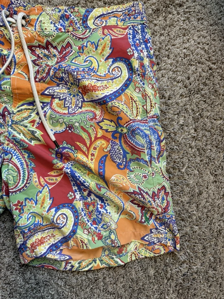 Bañador Polo Ralph Lauren vintage para hombre talla M-34 estampado de cachemira Foto 2 de 4