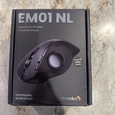 EM01 NL Ergonomic Wireless Trackball Mouse Mice ProtoArc Designed For Comfort