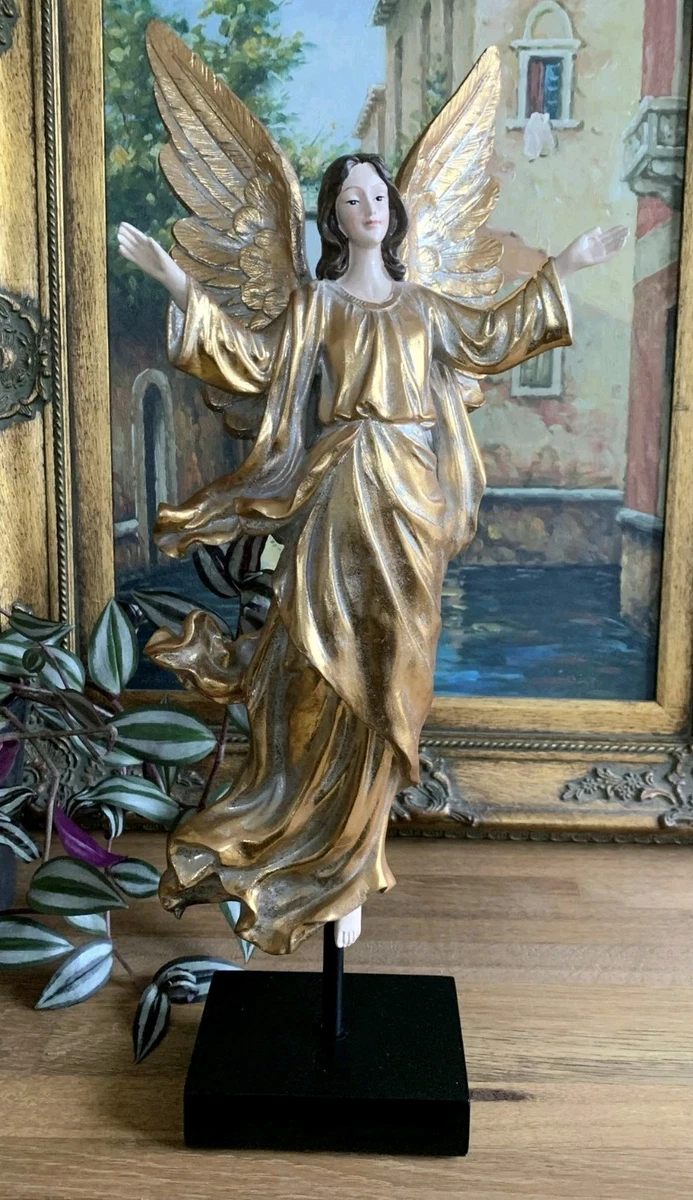 Scacciapensieri Angelo In Resina, Vetro E Metallo - Decorazione Da Esterno E Interno Fatto A Mano - 60 Cm
