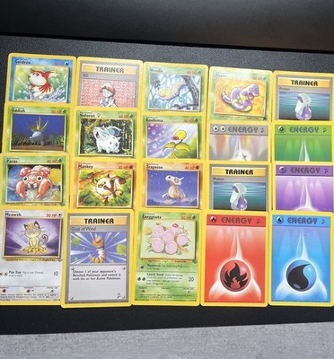 Collection Pokemon Cards English Vintage 20 Cards