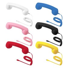 Retro Telefonhörer mit Mikrofon und Lautsprecher für Computer Videokonferenzen