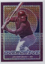 2021 Panini Chronicles Overdrive Purple Mojo Prizm /99 Javier Baez #1 0hr