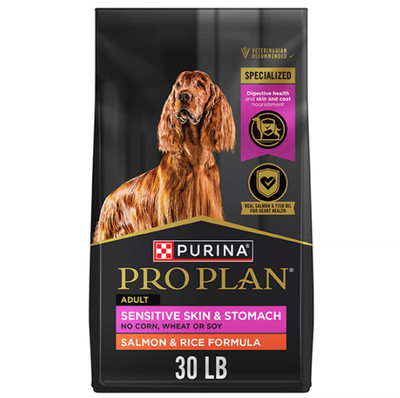 Purina Pro Plan Sensitive Skin & Stomach Adult Dry Dog Food - Salmon & Rice 30lb