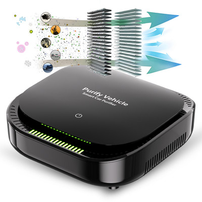 Smart Car Air Purifier - Black, HEPA Air Cleaner & Odor Eliminator for Auto/Car