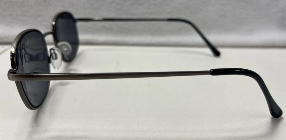 Modern Doug Antique Silver Oval Black Sunglasses 52 20 140 - Image 2 of 4