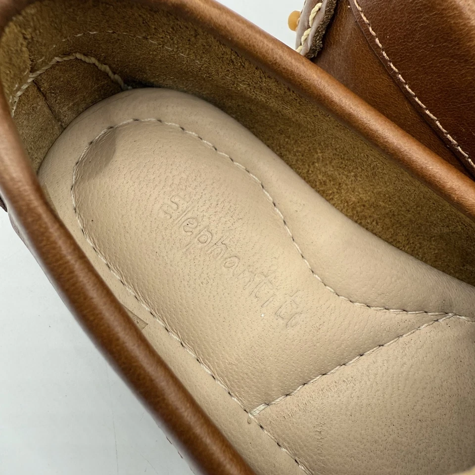 Mocassim Elephantito novo sem caixa Alex Driver couro marrom criança sapato-6.5 RV$79 - Imagem 3 de 4