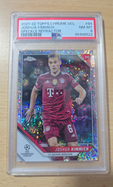 Topps Chrome UCL 2021/22 Joshua Kimmich Speckle Refractor #84 PSA 8 Bayern