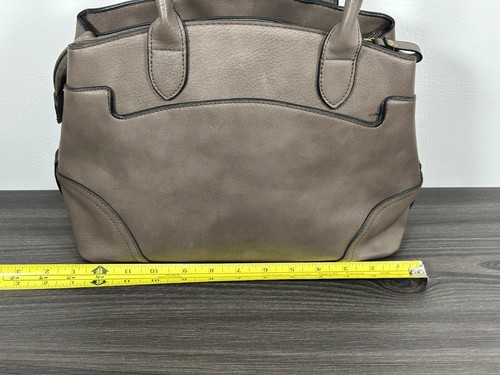 Bueno Grey Brown Top Handle Shoulder Bag, Tote Purse Double Handle EUC - Picture 3 of 16