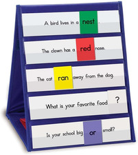 Double-Sided Tabletop Pocket Chart - Small Pocket Chart for Classroom, Table Top