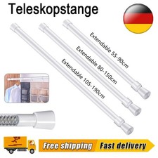 55-190cm Teleskopstange Universal Duschvorhangstange Ohne Bohren Klemmstange DE