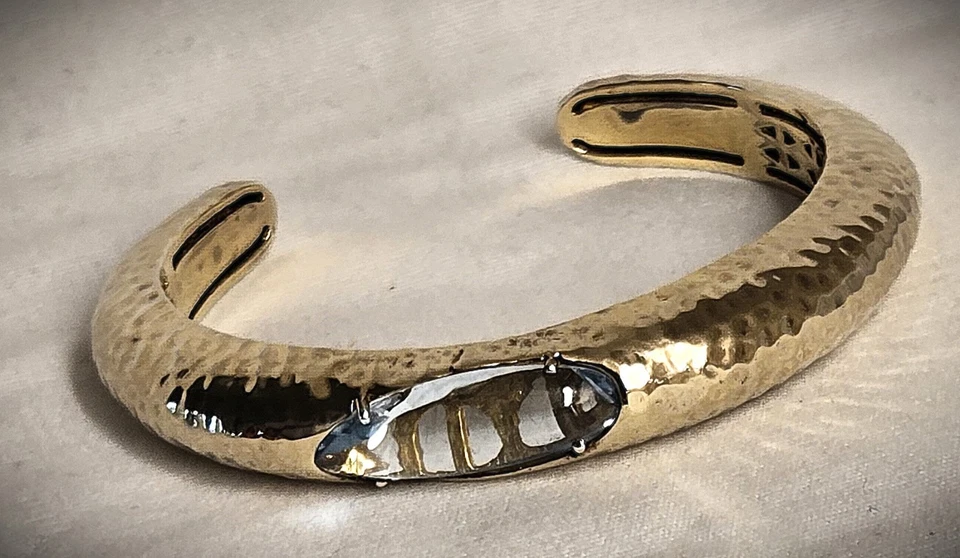 TFS BY ROBERTO MONEDA RELLENO DE ORO PULSERA Y ANILLO DE LEY CON TOPACIO AZUL (7325) Foto 3 de 4