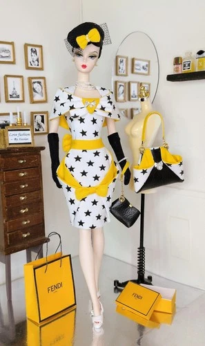 OOAK FASHION FOR SILKSTONE, VINTAGE BARBIE,  FASHION ROYALTY DOLL - by Xiaolan