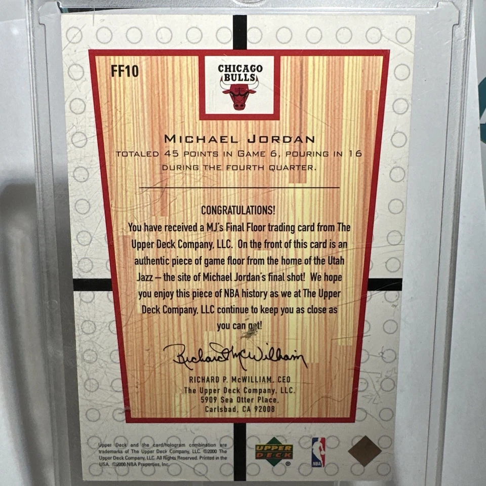 迈克尔·乔丹 2000 Upper Deck Century Legends MJ's Final Floor Jumbo 罕见外观 — 第 2/2 张图片