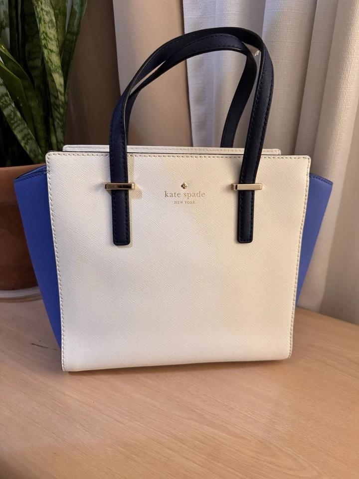 Kate Spade New York Small Hayden Cedar Street Crossbody Bag White Blue Navy - Image 2 of 4