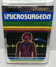 Microsurgeon Intellivision 1982 w/ Box & Manual NO OVERLAYS Works Great!
