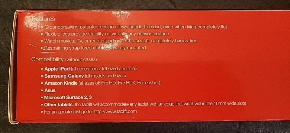 Tablift Universal Tablet Stand Flexible Hands-Free Bed iPad Galaxy Kindle Holder - Image 2 of 4