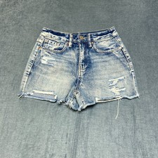 YMI Jeans Dream Authentic Denim Cut Off Shorts Womens 3/26 Blue Denim Distressed