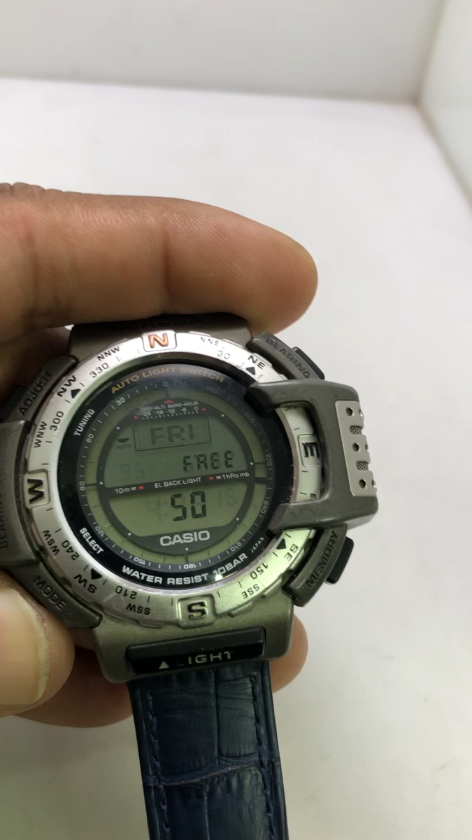 CASIO カシオ PRO TREK トリプルセンサー PRT-400 CASIO Pro Trek Triple Sensor Digital Watch PRT-400 Tested