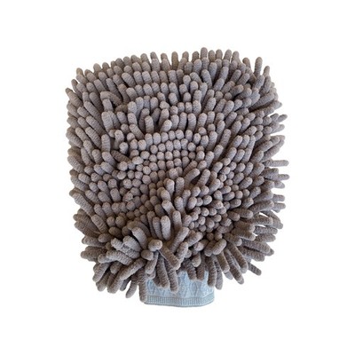 Mikrofaser Nudelhandschuh Ultra Soft Grau Chenille Autowäsche Reinigungshandschuh