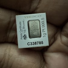 1 Gram Platinum Bar PAMP SUISSES LADY FORTUNA In Assay Multigram APMEX 999.5 2519.38 per troy oz