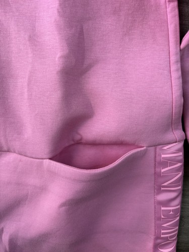 Emporio Armani Girls Pink Soft Scuba Dress Size 6 Long Sleeve Zip - Picture 5 of 8