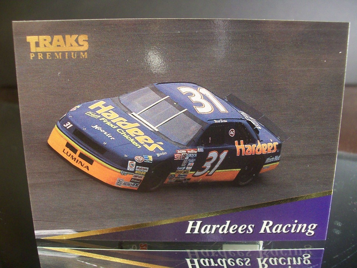 head×RIDEバインBURTON！！2464 Ward Burton #31 Hardee's Racing Traks Premium 1994 Card #4