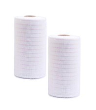 Metallic Poly Mesh Ribbon 2 Pack 6 Inch White 20 Yards Total for Wreath Decor