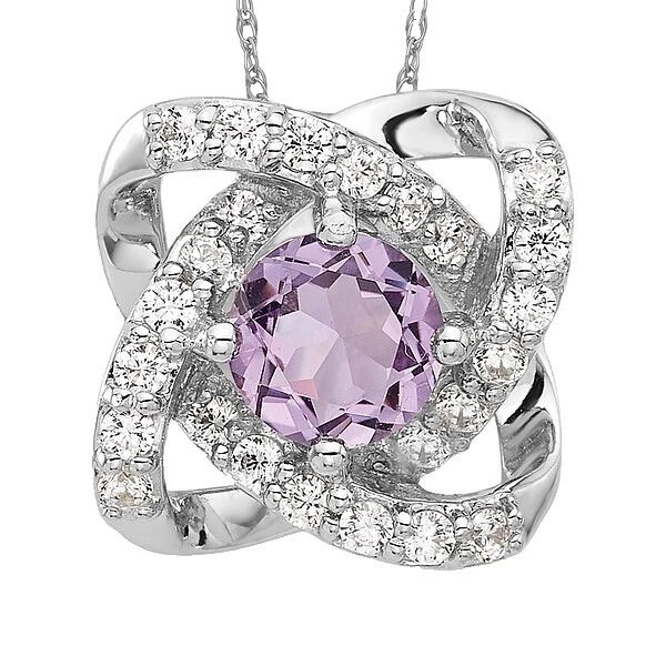 Love Metal Amethyst Fashion Necklaces & Pendants