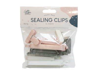 WIEDERVERWENDBARE LEBENSMITTEL AUFBEWAHRUNG GEFRIERBEUTEL CLIPS KUNSTSTOFF DICHTUNG CLIPS SORTIERT 13 STCK.