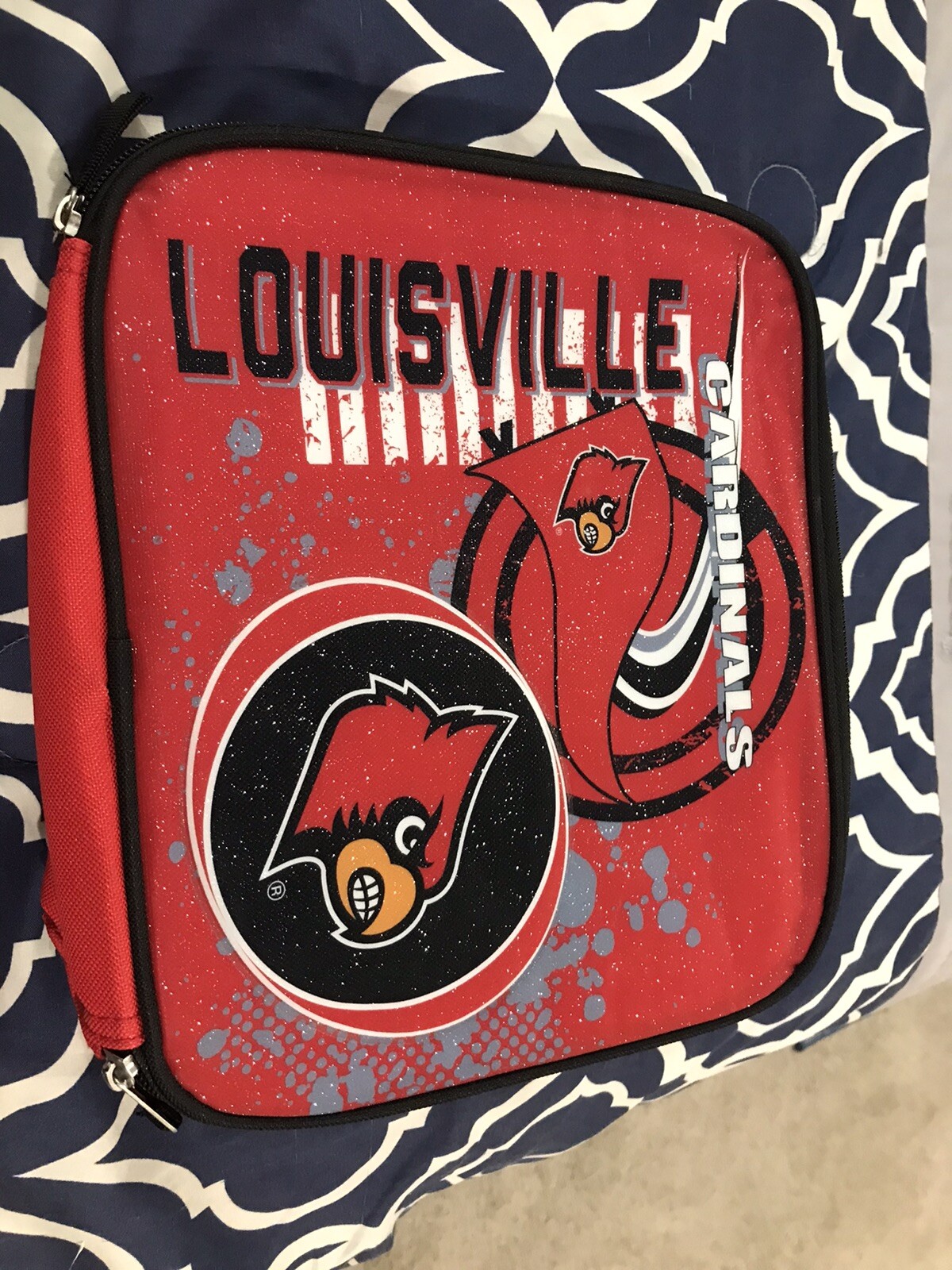 Louisville Cardinals Insulated Lunch Box with 3D Raised Graphics 9x10x2