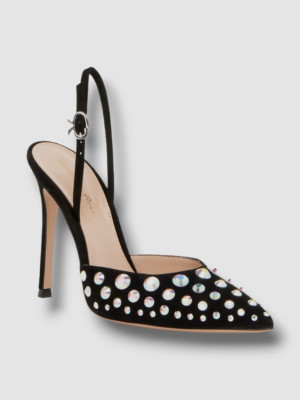 $1346 Gianvito Rossi Women's Black Spectra Pumps Heels Shoes Size EU 37.5/US 7.5