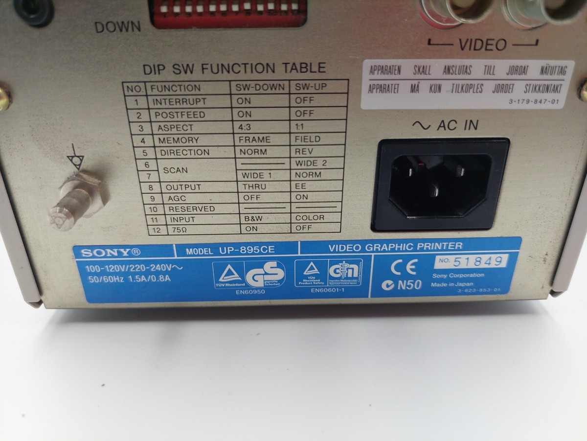 SONY UP-895 MDW VIDEO GRAPHIC PRINTER | eBay SONY UP-895 MDW VIDEO GRAPHIC PRINTER | eBay