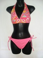 SWIM Sz 1 Pink Halter Bikini Top  BOTTOM