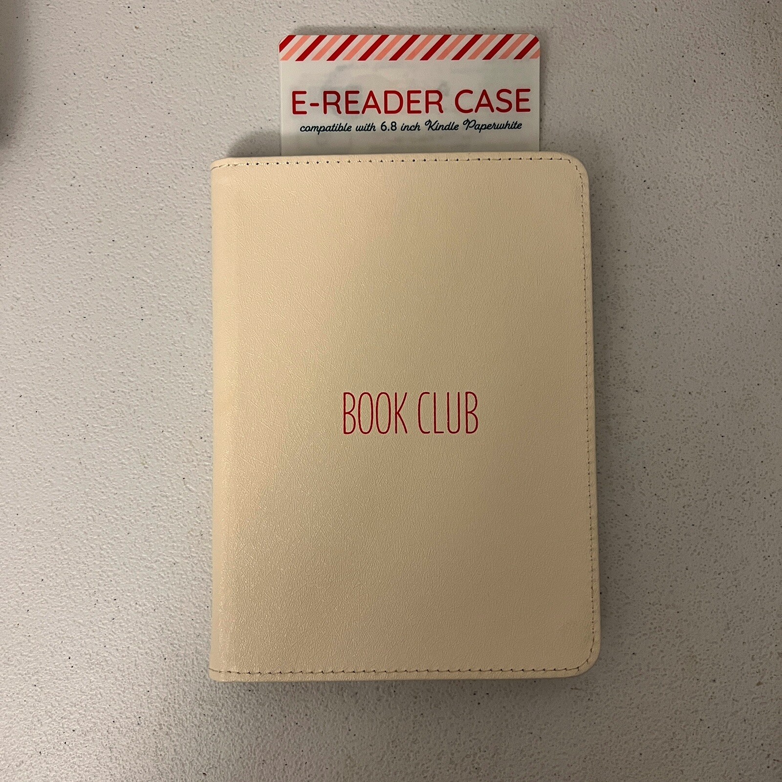 Vivitar Cream 6.8 Inch Kindle Paperwhite E-Reader Case with Book Club Design  -image