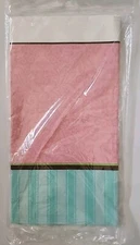 Amscan Something Blue Tablecover 54" X 102" Pink Blue Rectangular Bridal Wedding