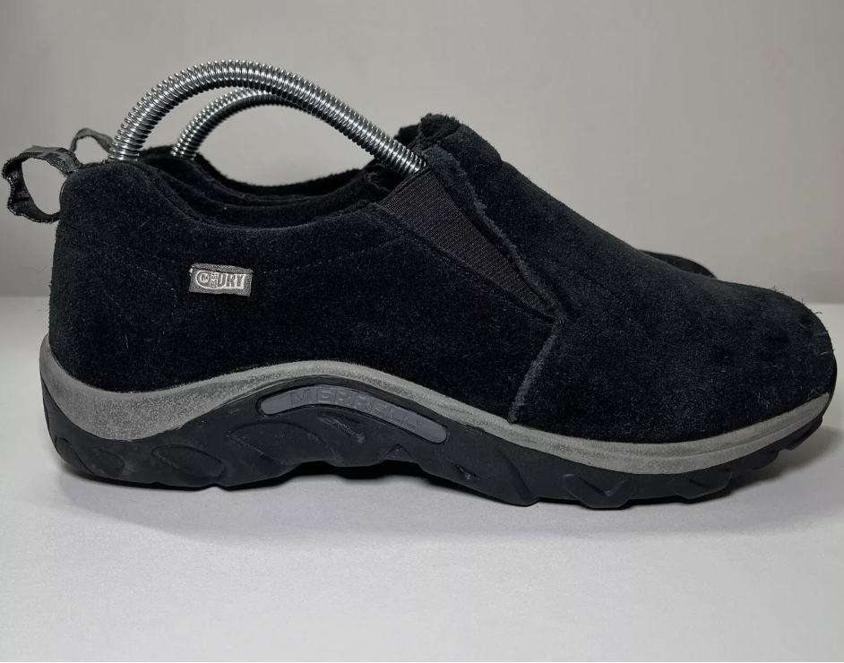 Merrell Kids Jungle Moc Frosty Waterproof Moccasin Slip On Black