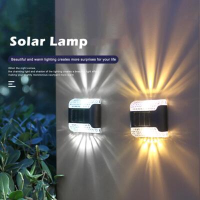 4/1X SUPER BRIGHT SOLAR POWERED DOOR FENCE WALL LIGHTS OUTDOOR LED LAM k L2E5