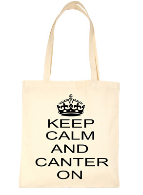 Keep Calm and Canter Reittasche fürs Leben Einkaufstasche Damen Geschenk