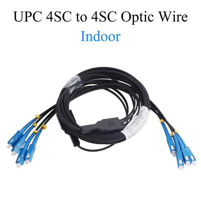 UPC 4SC to 4SC Fiber Optic Wire Single-mode 4-core Indoor Cable Simplex 60M-300M
