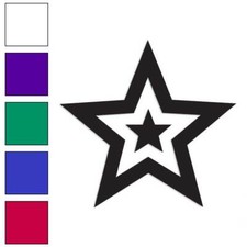 Star Inside Star, Vinyl Decal Sticker, Multiple Colors Sizes 220